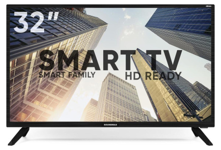  32" (81см) Телевизор Soundmax SM-LED32M07S, SMART, HD 1366x768, Цвет Чёрный