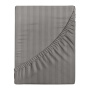 Простыня на резинке Verossa Stripe 180/200/20 Gray Сатин 743306