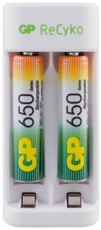 АКК GP AAA650 mAh-2шт + GP PowerBank E21165AAAHC-2CRB2