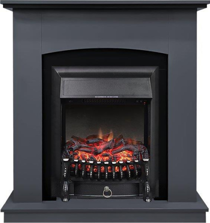 Каминокомплект: Портал Barcelona STD SFT серый графит с очагом Royal Flame Fobos FX Black