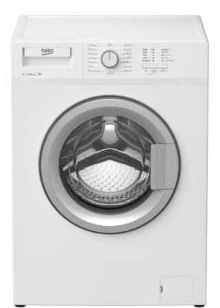 Стиральная машина с фронтальной загрузкой Beko WDN635P1BSW, Max загрузка - 6кг, Max отжим - 1 000об/мин., цвет Белый