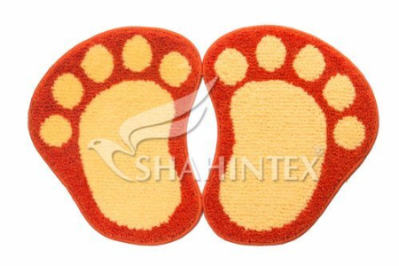Коврик Shahintex Лапки Microfiber разделенные 50*80 Оранжевый 63