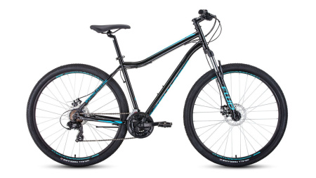 Велосипед Forward Sporting 29 2.0 disc (29"  21ск. рост 17") 2019-20 черный/бирюзовый