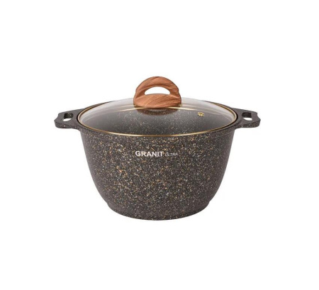 Кастрюля Kukmara Granit ultra black-gold 4 л кгбг42а