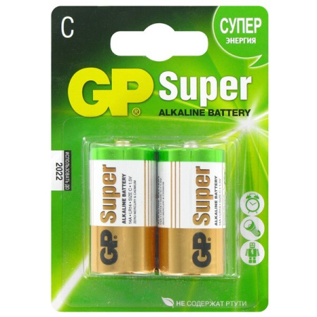 Эл.питания GP Super alkaline C LR14-2BL