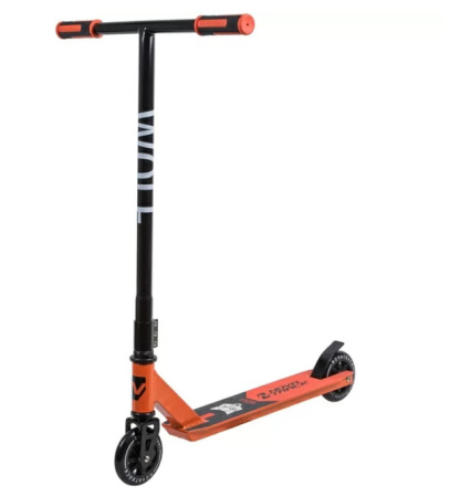 Самокат Novatrack Wolf 110P.WOLF.BOR9 черно-оранжевый