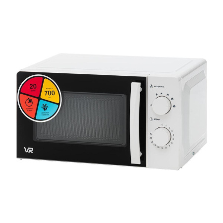 Микроволновая печь VR M20M02W, цвет Белый, 20 л.