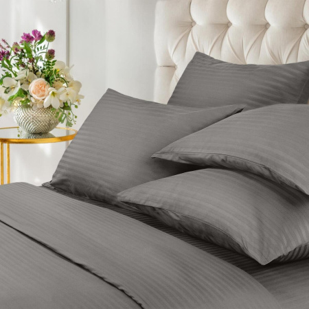 КПБ 1,5 сп Verossa Stripe Gray 50/70 Сатин Серый 738012