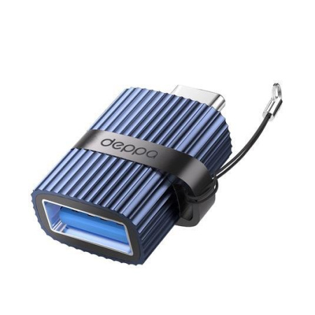 Адаптер Deppa USB-A - USB-C Blue