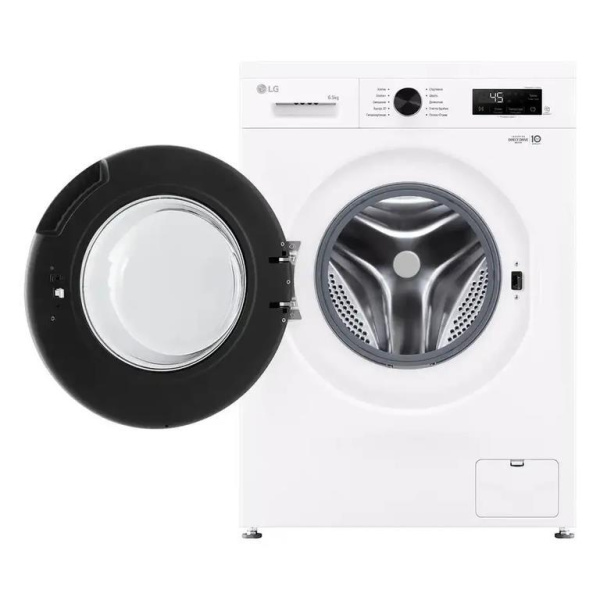 Стиральная машина с фронтальной загрузкой LG F2Y1WS5W, Max загрузка - 6,5кг, Max отжим - 1 200об/мин., цвет Белый