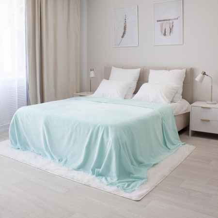 Плед Casa Conforte Nonna Inspiration 200х220 микрофибра ментоловый 6155069