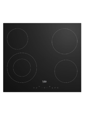 Встраиваемая варочная панель Электрическая Beko HIC 64402 E, 58 см, цвет Чёрный
