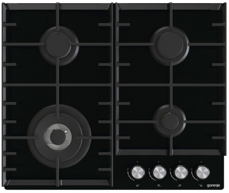 Встраиваемая варочная панель Газовая Gorenje GTW641AKB2, 60 см, цвет Чёрный