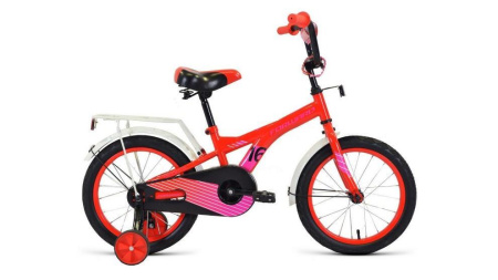 Велосипед Forward Crocky 16  (16" 1ск.) 2022 красный/фиолетовый