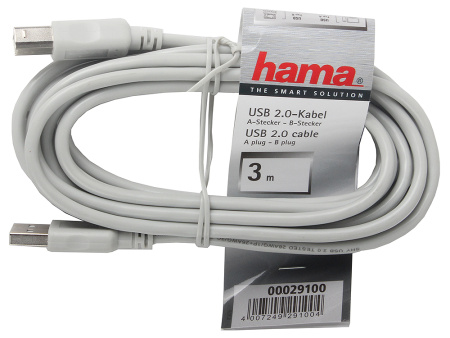 Кабель Hama H-29100 USB AM-BM 2.0  (3.0м)