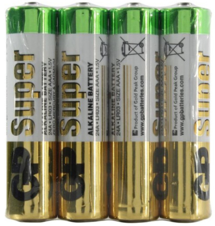 Эл.питания GP Super alkaline AAA 24ARS-2SB4-4шт