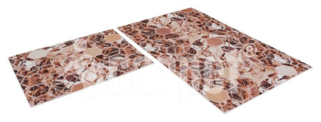 Набор ковриков Shahintex icarpet Print Соты Флора 60*100 и 60*50 коричневый 823376