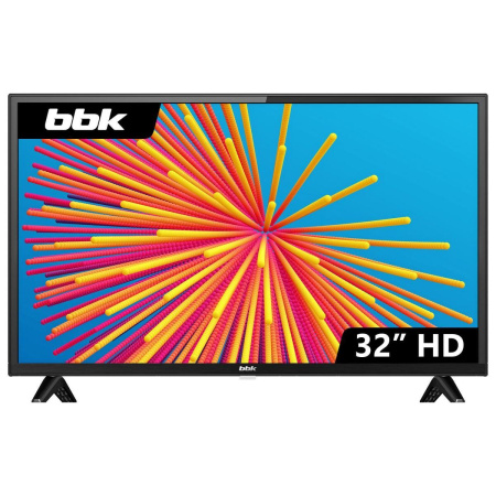  32" (81см) Телевизор BBK 32LEM-1013/TS2C, HD 1366x768, Цвет Чёрный