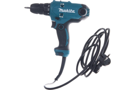 Шуруповерт сетевой Makita DF0300 + набор бит 11 шт. D-30651