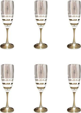Набор бокалов для шампанского Glasstar Line Gold 6 шт 170 мл LNK224_1687_3