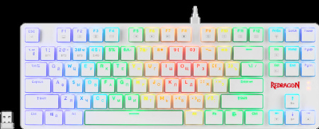 Клавиатура Redragon Anubis RGB Беспроводная Механическая (Wireless USB+BT) White