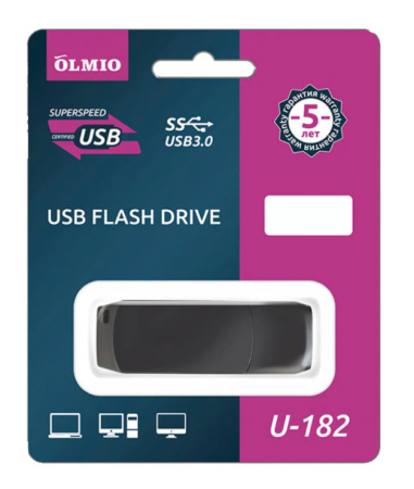 USB накопитель 128Gb USB3.0 Olmio U-182 Black