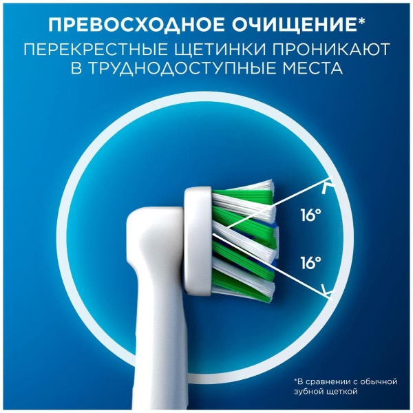 Насадки для зубной щетки ORAL-B EB50RX PRO CrossAction 2 шт с Х-образными щетинками