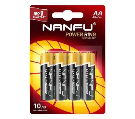 Эл.питания Nanfu AA LR6/4BL (1BL-4шт)