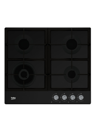Встраиваемая варочная панель Газовая Beko HIAW 64225 SB, 58 см, цвет Чёрный