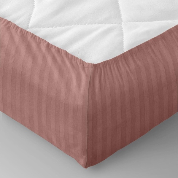 Простыня на резинке Verossa Stripe 200/200/20 Ash Сатин 754032