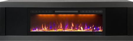 Каминокомплект: Портал Concord графит грей, черный с очагом Royal Flame Crystal 50RF