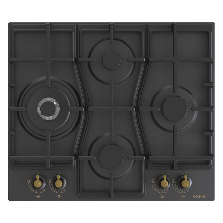 Встраиваемая варочная панель Газовая Gorenje GW6D42CLB, 60 см, цвет Чёрный