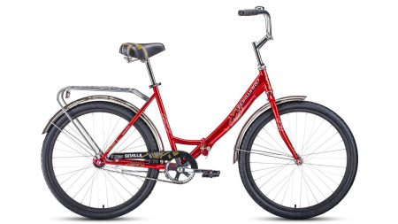 Велосипед Forward Sevilla 26" 1.0 (26" 1ск. рост 18.5") 2019-20 красный/белый