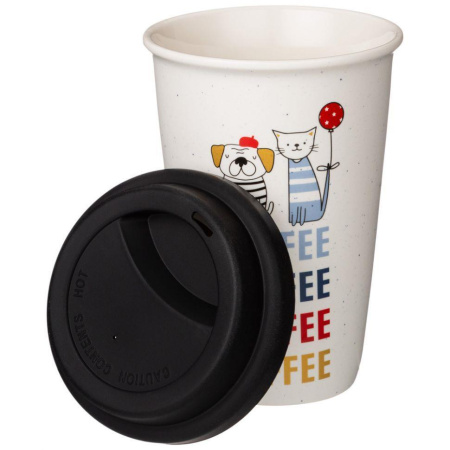 Кружка Lefard Coffemania с силик. крышкой 390 мл 260-650
