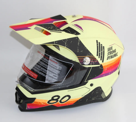 Мотошлем RACER JK802 (XL) желтый/оранжевый
