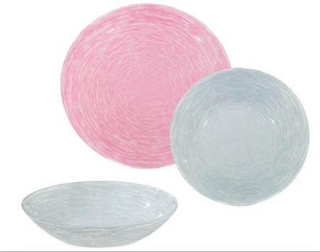 Набор столовый Luminarc Brushmania Pink&Granit 18 пр. V0203