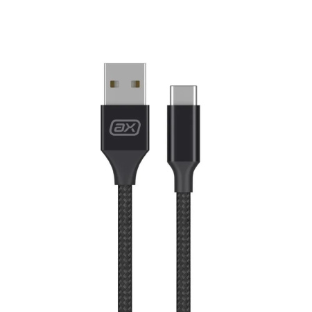 USB кабель Axxa Nylon 2А USB - USB Type-C Black (1м)