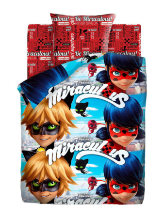 КПБ 1,5 сп LadyBug Герои в масках 70/70 Поплин 646645