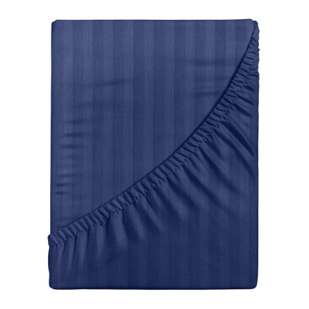 Простыня на резинке Verossa Stripe 160/200/30 Indigo Сатин 784505