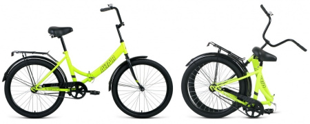 Велосипед Altair City 24 (24" 1 ск. рост 16" скл.) 2019-20 светло-зеленый/серый