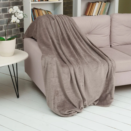 Плед Casa Conforte Nonna Inspiration 200х220 микрофибра шоколадный 6154607