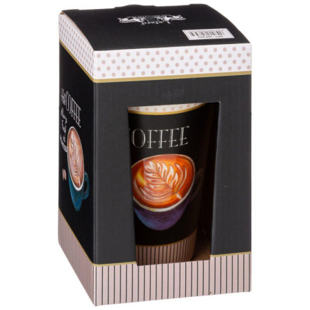 Кружка Lefard Coffemania с силик. крышкой бежевая 390 мл 260-653