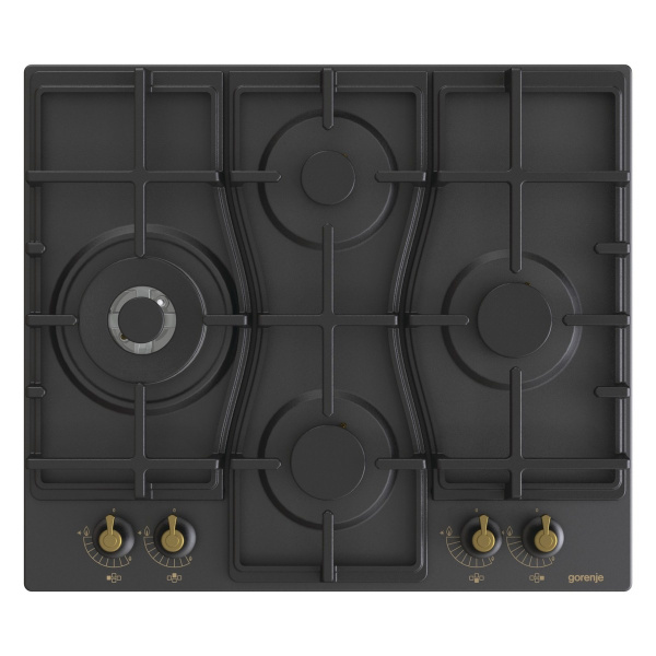 Встраиваемая варочная панель Газовая Gorenje GW6D42CLB, 60 см, цвет Чёрный