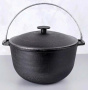 Казан чугунный Гардарика походный с дужкой и алюм. крышкой 6 л ГА1506-6