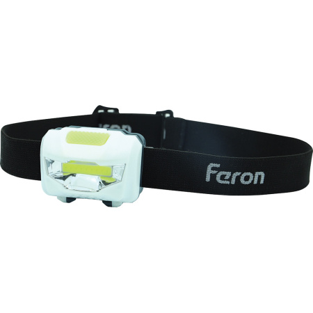 Фонарь налобный Feron TH2300 (3W, 120Lm, 3xR03, IP44, пластик, 3 режима 60x35x45)