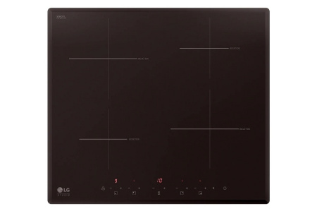 Встраиваемая варочная панель Индукционная LG HU641PH, 59 см, цвет Чёрный