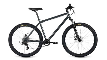 Велосипед Forward Sporting 27.5 2.0 D (27.5" 8ск. рост 17") 2023 темно-серый/черный