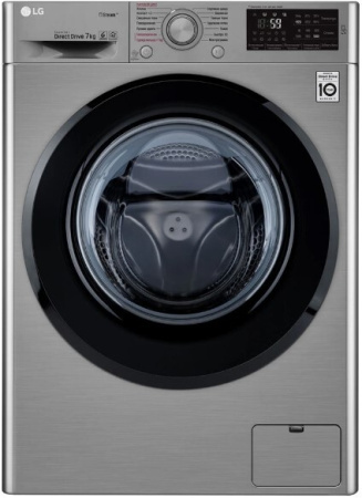 Стиральная машина с фронтальной загрузкой LG F2M5HS6S, Max загрузка - 7кг, Max отжим - 1 200об/мин., цвет Серебристый