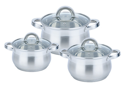 Набор кастрюль Bekker Premium Bella 6 пр. 2,1 л, 2,9 л, 3,9 л BK-1607