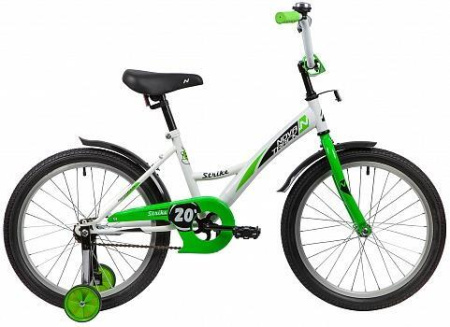 Велосипед Novatrack Strike 20" (1ск.) белый/зеленый